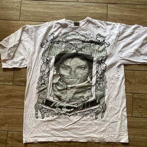 Vintage Michael Jackson King Of Pop Tribute Short Sleeve White Shirt Men 4XL